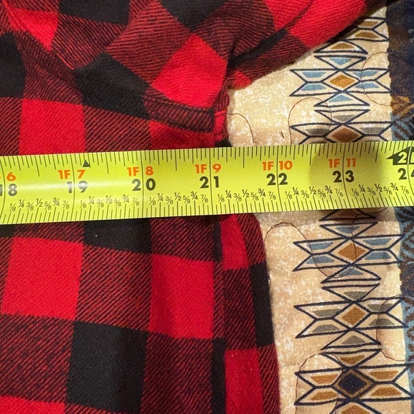 Maurices L Red and Black Button-Down Flannel Shirt women’s - Picture 6 of 8